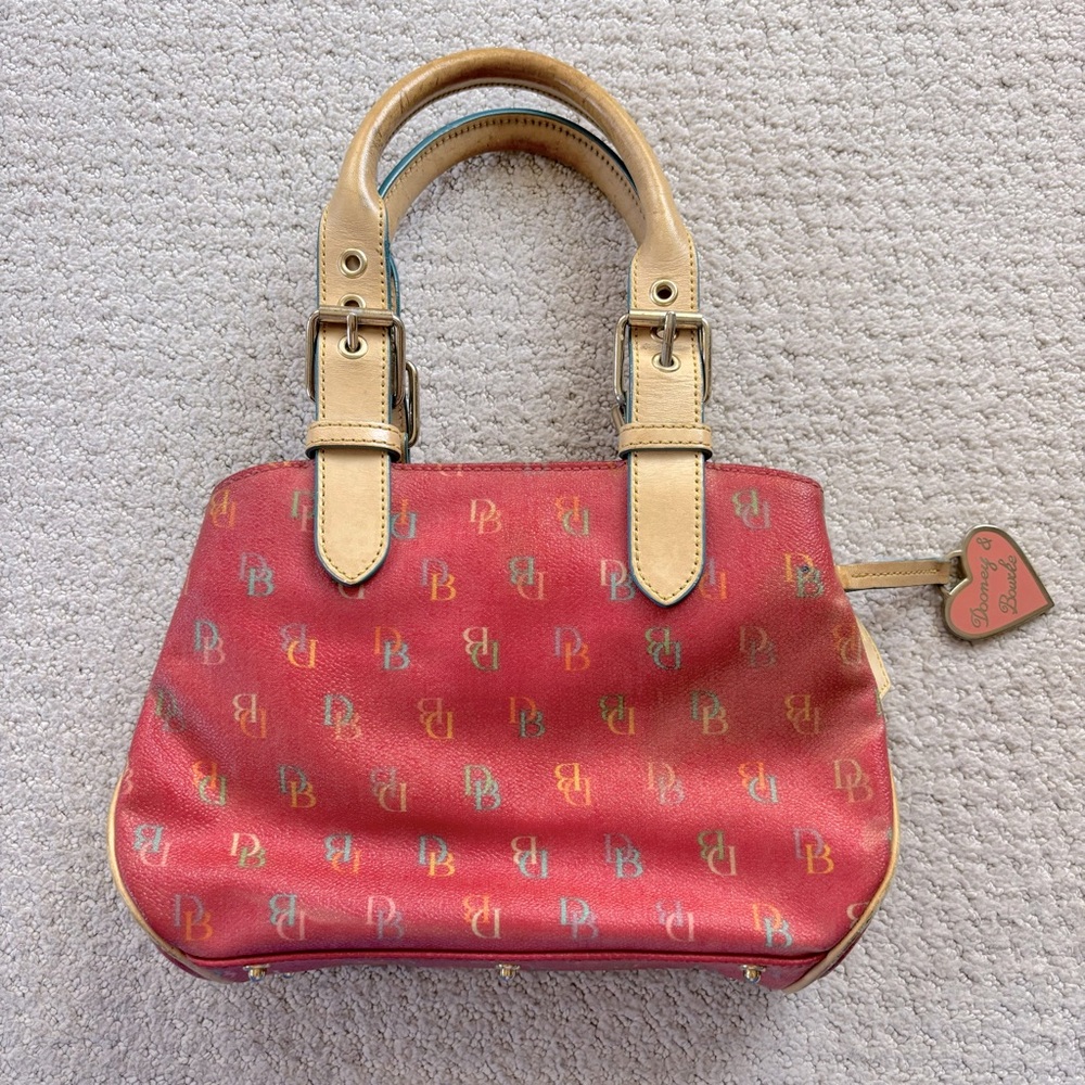 Vintage y2K Dooney & Bourke rainbow small buckle satchel